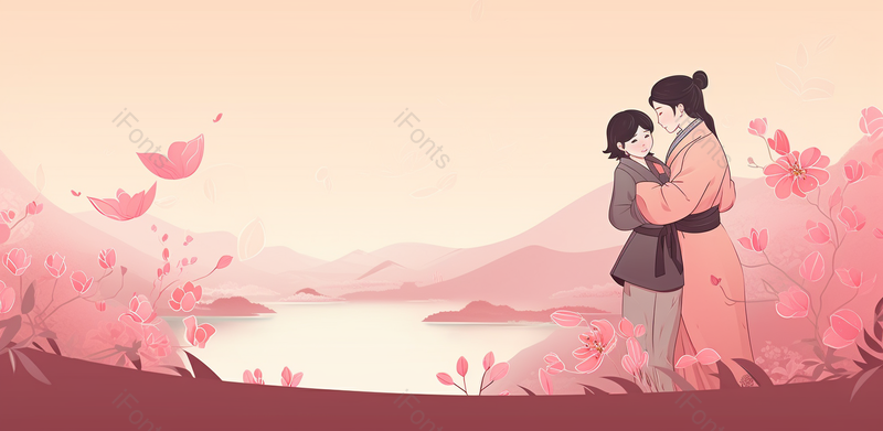 粉色玫瑰花鲜花情人节母亲节妇女节爱情浪漫花瓣背景妇女节母亲节粉色母爱母女情中国画,插画/手绘图,插画/手绘图库,插画/手绘图下载,插画/手绘